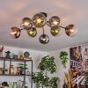 Gastor Plafondlamp, Kogellampje 87 cm Blauw, Groen, Duidelijk, Koperkleurig, 8-lichts