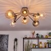 Koyoto Plafondlamp, Kogellampje 85 cm Amber, Duidelijk, Rookkleurig, 8-lichts