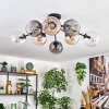 Koyoto Plafondlamp, Kogellampje 85 cm Amber, Duidelijk, Rookkleurig, 8-lichts