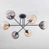 Koyoto Plafondlamp, Kogellampje 78 cm Amber, Duidelijk, Rookkleurig, 6-lichts