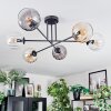 Koyoto Plafondlamp, Kogellampje 78 cm Amber, Duidelijk, Rookkleurig, 6-lichts
