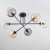 Koyoto Plafondlamp, Kogellampje 78 cm Amber, Duidelijk, Rookkleurig, 6-lichts