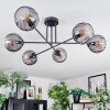Koyoto Plafondlamp, Kogellampje 78 cm Rookkleurig, 6-lichts