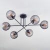 Koyoto Plafondlamp, Kogellampje 78 cm Rookkleurig, 6-lichts