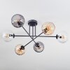 Koyoto Plafondlamp, Kogellampje 78 cm Amber, Duidelijk, Rookkleurig, 6-lichts