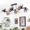 Koyoto Plafondlamp, Kogellampje Amber, Duidelijk, Rookkleurig, 10-lichts