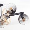 Koyoto Plafondlamp, Kogellampje Amber, Duidelijk, Rookkleurig, 10-lichts