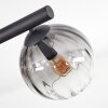 Koyoto Plafondlamp, Kogellampje Amber, Duidelijk, Rookkleurig, 10-lichts