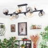 Koyoto Plafondlamp, Kogellampje Amber, Duidelijk, Rookkleurig, 10-lichts