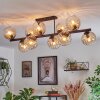 Koyoto Plafondlamp, Kogellampje Amber, Duidelijk, 10-lichts