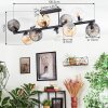 Koyoto Plafondlamp, Kogellampje Amber, Duidelijk, Rookkleurig, 10-lichts