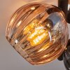 Koyoto Plafondlamp, Kogellampje Amber, Duidelijk, Rookkleurig, 10-lichts