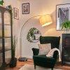 Bassagoda Staande lamp Messing, Zwart, 1-licht