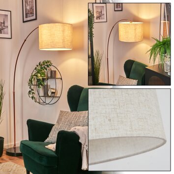 Bassagoda Staande lamp Koperkleurig, Zwart, 1-licht Bassagoda Staande lamp Koperkleurig, Zwart, 1-licht