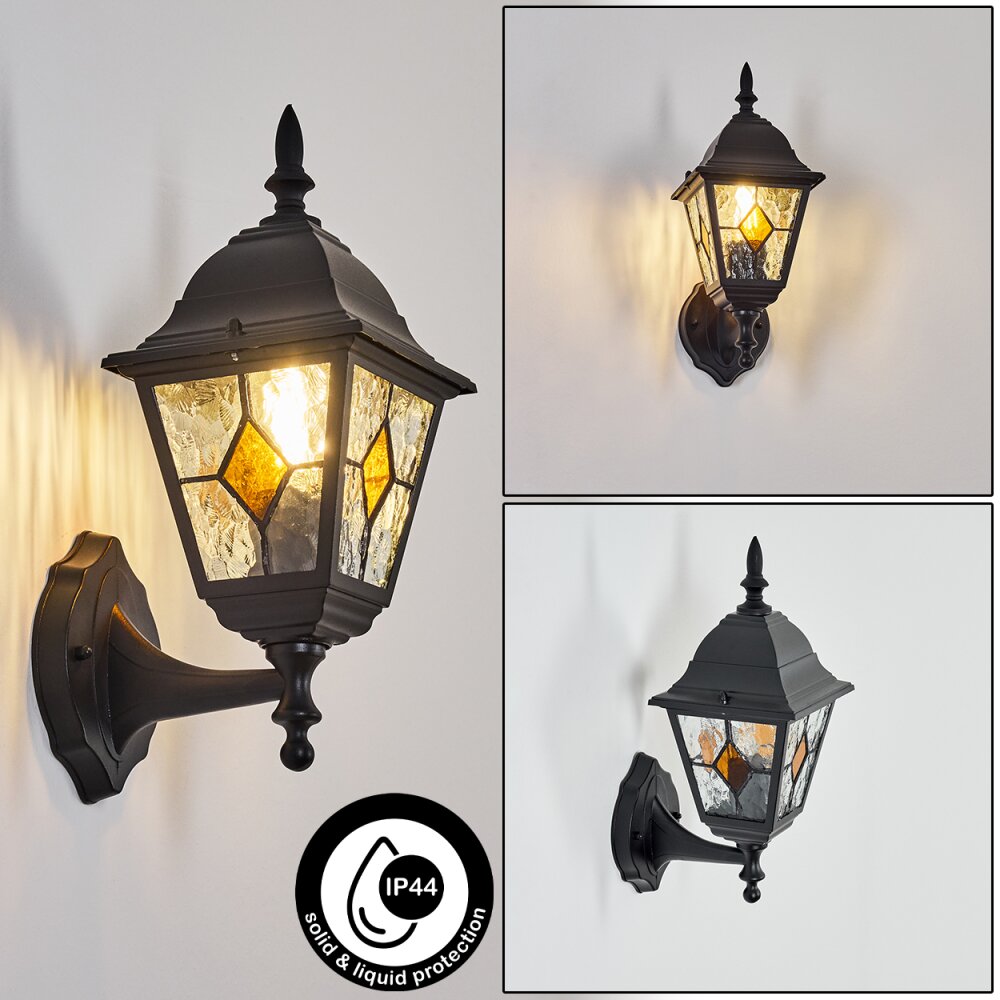 Naofe Wandlamp voor buiten, Wandlamp Zwart, 1-licht main product photo