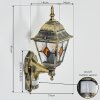 Naofe Wandlamp voor buiten, Wandlamp Goud, Zwart, 1-licht, Bewegingsmelder