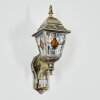 Naofe Wandlamp voor buiten, Wandlamp Goud, Zwart, 1-licht, Bewegingsmelder