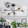 Ripoll Plafondlamp, Kogellampje Amber, Duidelijk, Rookkleurig, 6-lichts