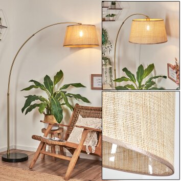 Sabadim Staande lamp Messing, Zwart, 1-licht