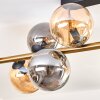 Gastor Plafondlamp, Kogellampje Goud, Zwart, 10-lichts