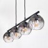 Koyoto Hanglamp, Kogellampje, Hanglamp Duidelijk, Rookkleurig, 4-lichts