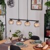 Koyoto Hanglamp, Kogellampje, Hanglamp Amber, Duidelijk, 4-lichts