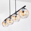Koyoto Hanglamp, Kogellampje, Hanglamp Amber, Duidelijk, 4-lichts