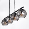 Koyoto Hanglamp, Kogellampje, Hanglamp Rookkleurig, 4-lichts