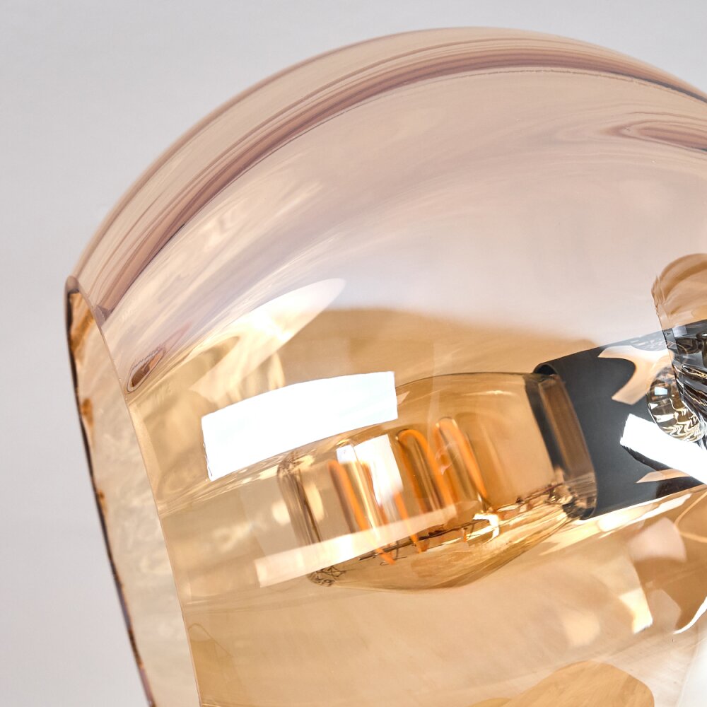 Koyoto Plafondlamp, Kogellampje 85 cm Amber, Rookkleurig, 8-lichts