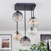 Koyoto Plafondlamp, Kogellampje Amber, Duidelijk, Rookkleurig, 5-lichts