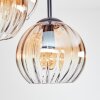 Koyoto Plafondlamp, Kogellampje Amber, Duidelijk, 5-lichts