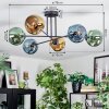 Ripoll Plafondlamp, Kogellampje Blauw, Goud, Groen, 6-lichts