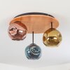 Ripoll Plafondlamp, Kogellampje Natuurlijke kleuren, Zwart, 3-lichts