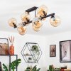 Koyoto Plafondlamp, Kogellampje Amber, 10-lichts