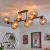 Koyoto Plafondlamp, Kogellampje Amber, 10-lichts
