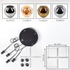 Ripoll Hanglamp, Kogellampje, Cluster hanglamp Amber, Chroom, Goud, Rookkleurig, 4-lichts