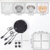 Koyoto Hanglamp, Kogellampje, Cluster hanglamp Amber, Chroom, Duidelijk, Rookkleurig, 4-lichts