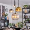Koyoto Hanglamp, Kogellampje, Cluster hanglamp Amber, Goud, Duidelijk, Rookkleurig, 4-lichts