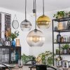 Koyoto Hanglamp, Kogellampje, Cluster hanglamp Amber, Goud, Duidelijk, Rookkleurig, 4-lichts
