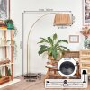 Granja Staande lamp, Booglampen Messing, Zwart, 1-licht