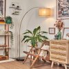 Sabadim Staande lamp, Booglampen Messing, Zwart, 1-licht, Stoffen kap