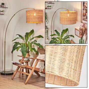 Cavaca Staande lamp Messing, Zwart, 1-licht