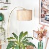 Bongal Staande lamp, Booglampen Messing, Zwart, 1-licht