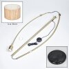Bongal Staande lamp Messing, Zwart, 1-licht