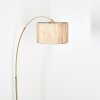 Bongal Staande lamp Messing, Zwart, 1-licht