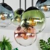 Gastor Plafondlamp, Kogellampje 45 cm Blauw, Groen, Duidelijk, Koperkleurig, 5-lichts