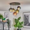 Gastor Plafondlamp, Kogellampje 45 cm Blauw, Groen, Duidelijk, Koperkleurig, 5-lichts