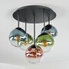 Gastor Plafondlamp, Kogellampje 45 cm Blauw, Groen, Duidelijk, Koperkleurig, 5-lichts