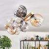 Koyoto Plafondlamp, Kogellampje Goud, Zwart, 10-lichts