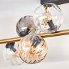 Koyoto Plafondlamp, Kogellampje Goud, Zwart, 10-lichts